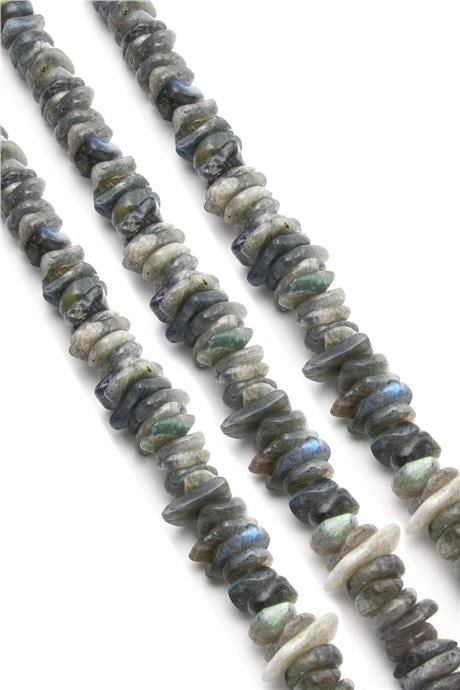 Labradorit Doğal Taş Rondela Kesim Dizi