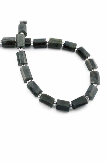 Labradorit Doğal Taş Silindir Kesim 7x12mm Dizi