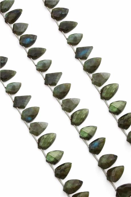Labradorite Natural Stone Leaf Crystal Cut 16x10mm [AA]