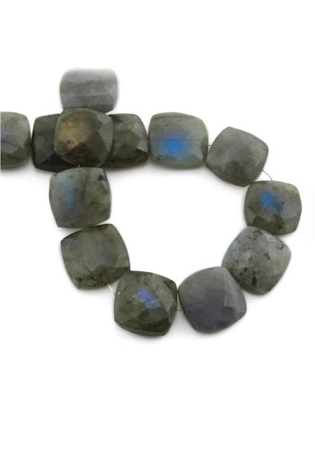 Labradorit Taşı Yassı Kare Kristal Kesim 15x7mm Doğal Taş Dizi [AA]