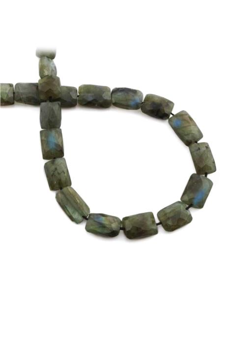 Labradorite Natural Stone Flat Square Crystal Cut 10x13mm String Of Beads [AA]