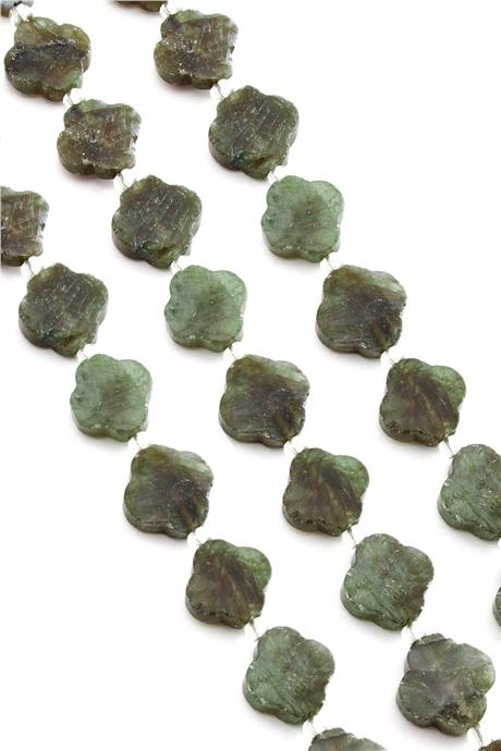 Labradorit Doğal Taş Yonca Kesim 17x6mm Dizi