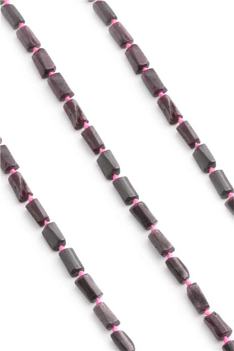 Garnet Doğal Taş Parlak Silindir Kesim 8x12mm Dizi [AA]