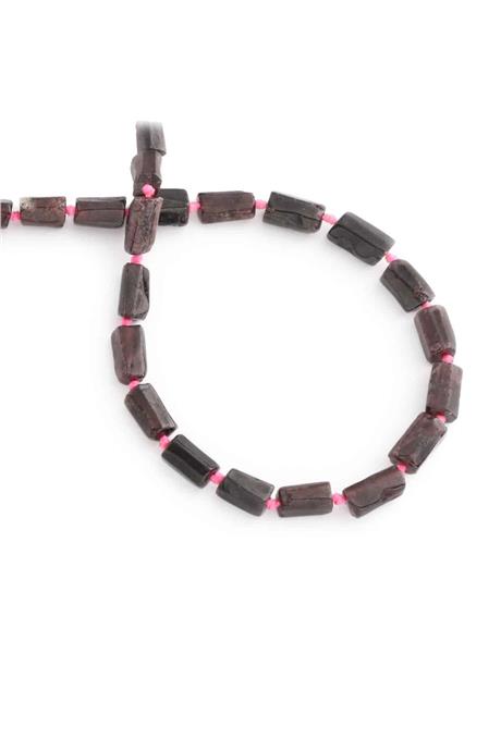 Garnet Doğal Taş Parlak Silindir Kesim 8x12mm Dizi [AA]