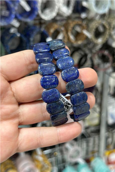 Lapis Doğal Taş Parlak Oval Faset Kesim 11x15mm Bileklik