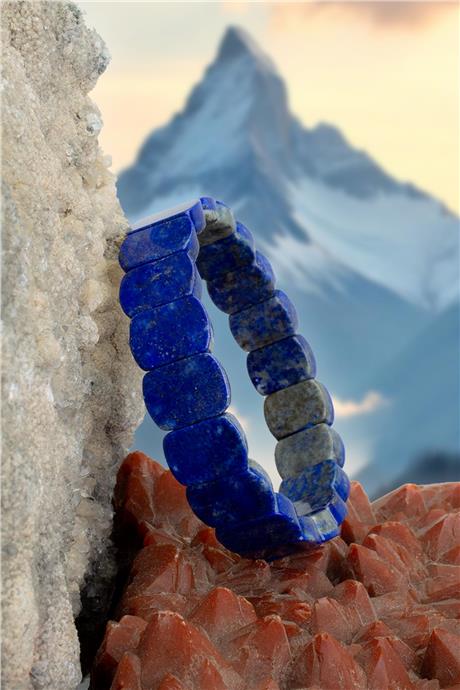 Lapis Doğal Taş Parlak Oval Faset Kesim Roleks 10x14mm Bileklik