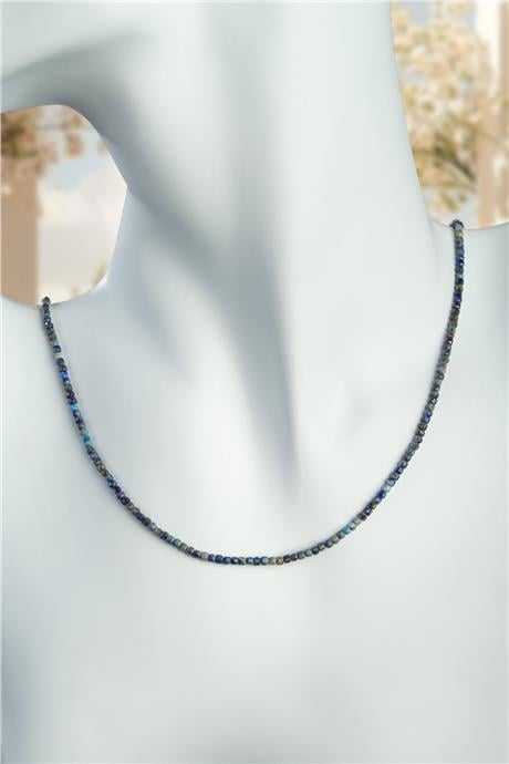 Lapis Lazuli Doğal Taş Faset Küp Kesim 2,5mm Kolye