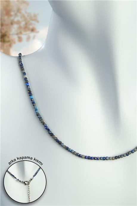 Lapis Lazuli Doğal Taş Faset Küp Kesim 2,5mm Kolye