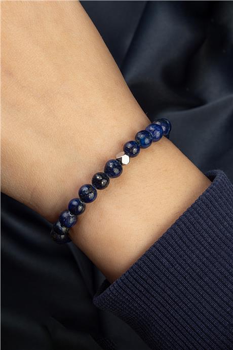 Lapis Lazuli Doğal Taş Küre Kesim 6mm Bileklik
