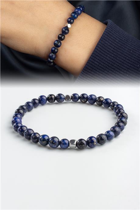 Lapis Lazuli Doğal Taş Küre Kesim 6mm Bileklik
