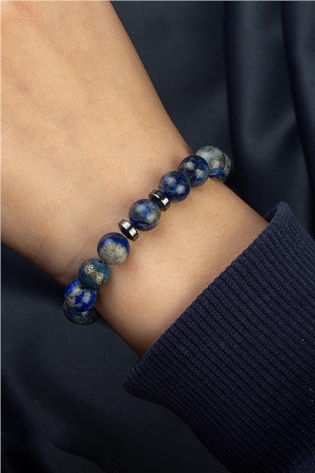 Lapis Lazuli Doğal Taş Küre Kesim 8mm Bileklik