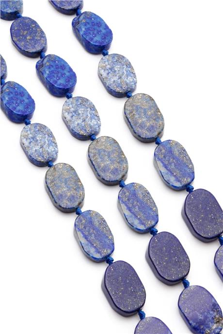 Lapis Lazuli Taşı Oval Kesim Doğal Taş Dizi