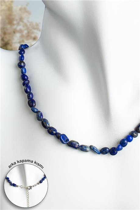 Lapis Lazuli Doğal Taş Tımbıl Kesim 4X6mm Kolye