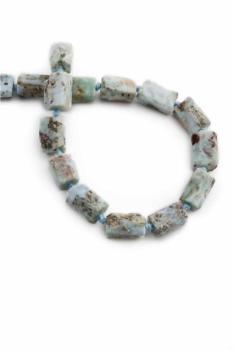 Larimar Natural Stone Amorphous Cut 9x13mm String Of Beads