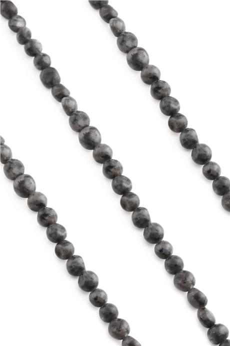 Larvakit Natural Stone Circle Cut 10mm String Of Beads