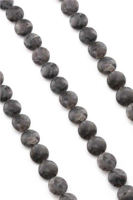 Larvakit Natural Stone Circle Cut 12mm String Of Beads