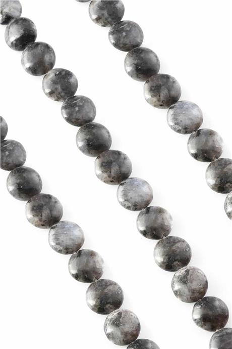 Larvakit Natural Stone Circle Cut 14mm String Of Beads