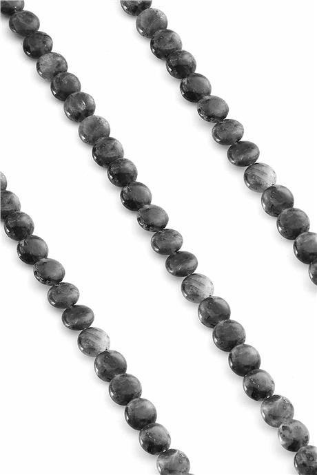 Larvakit Natural Stone Circle Cut 8mm String Of Beads