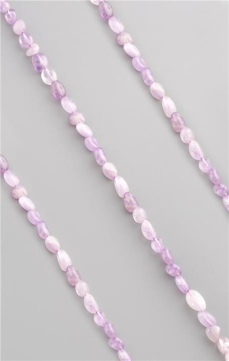 Lavendar Ametist Taşı Tımbıl Kesim 6x8mm Doğal Taş Dizi