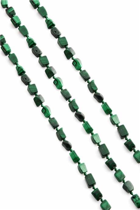 Malakit Doğal Taş Dikdörtgen Kesim 5x7mm Dizi