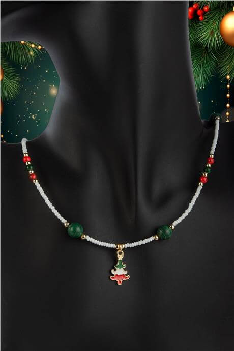 Sıkma Malakit Doğal Taş Küre Kesim Yılbaşı Kolye