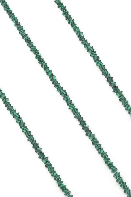 Sıkma Malakit Doğal Taş Parlak Yıldız Kesim 4mm Dizi [AB]