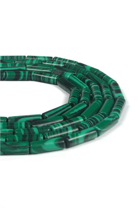 Malakit Sıkma Parlak Yeşil Silindir Kesim 4x13mm Dizi