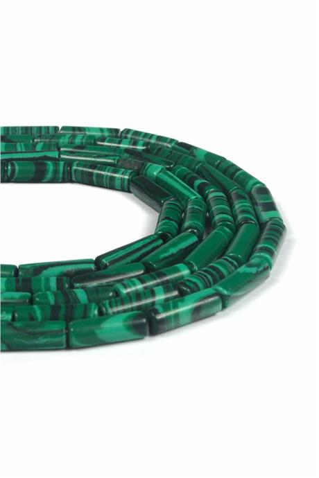 Malakit Sıkma Parlak Yeşil Silindir Kesim 4x13mm Dizi