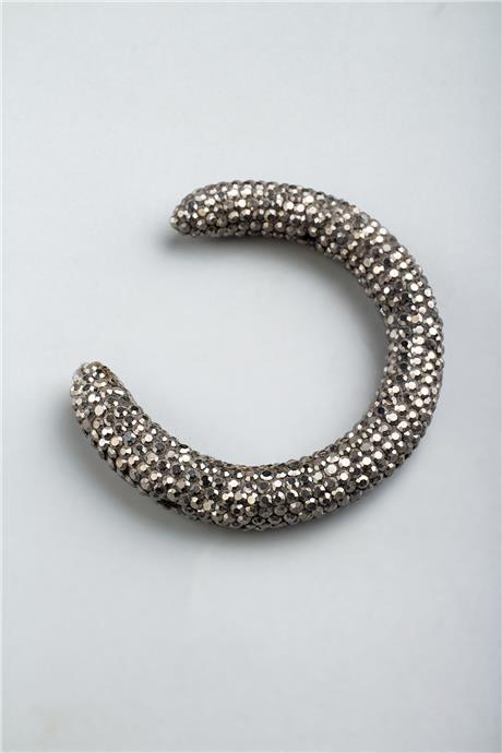 Markazit Füme Hilal Kesim 52x47x8mm Takı Aparatı