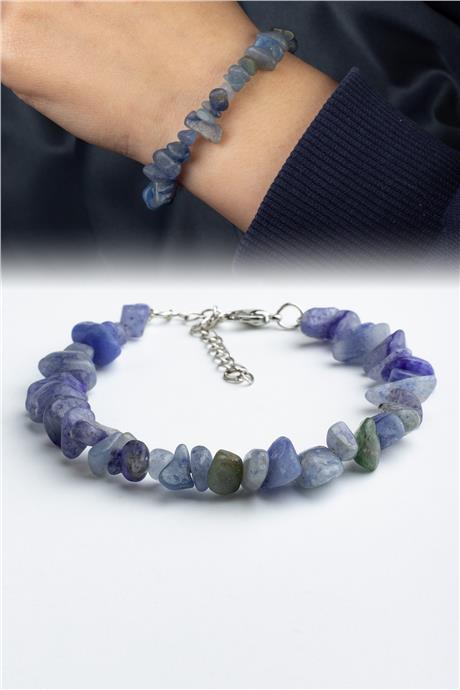 Mavi Aventurin Doğal Kırık Taş Bileklik
