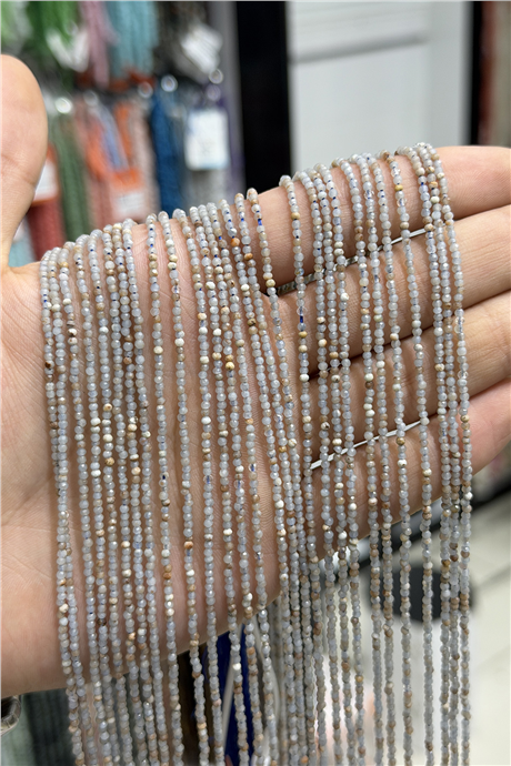 Melek Taşı Küre Faset Kesim 2mm Doğal Taş Dizi