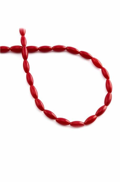 Mercan Taşı Arpa Kesim 4x8mm Doğal Taş Dizi