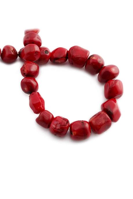 Mercan Taşı Kırmızı 12x10mm Doğal Taş Dizi