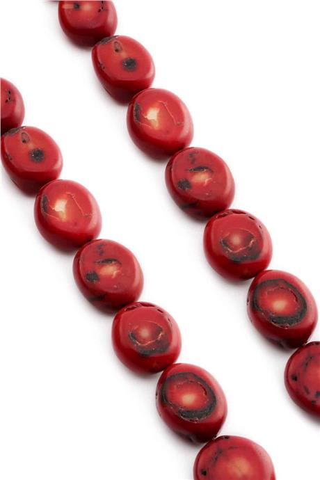 Coral Natural Stone Red Amorphous Cut 22x27mm String Of Beads