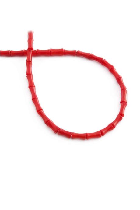 Mercan Doğal Taş Kırmızı Kemik Kesim 3x7mm Dizi