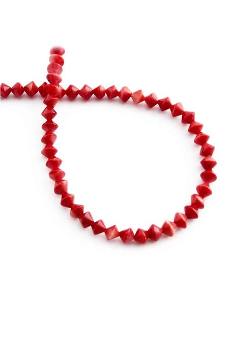 Mercan Doğal Taş Kırmızı Rondela Kesim 6x5mm Dizi