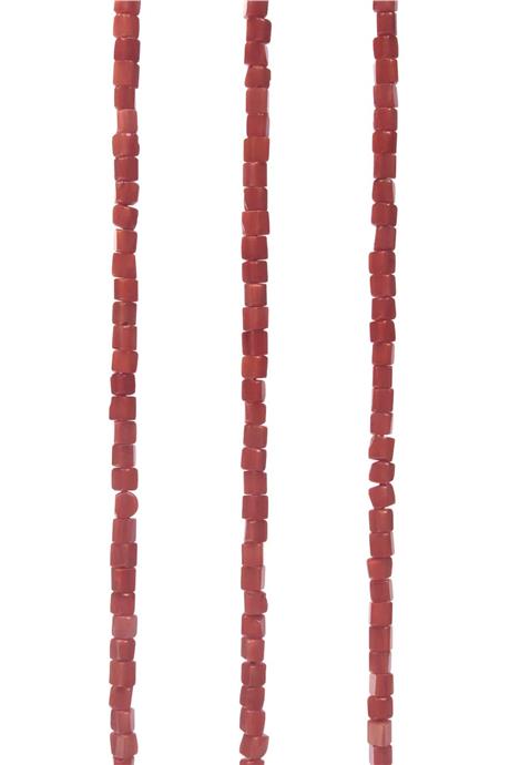 Mercan Taşı Küp Kesim 3x3mm Doğal Taş Dizi