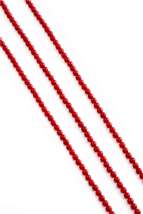 Mercan Doğal Taş Küre Kesim 3mm Dizi