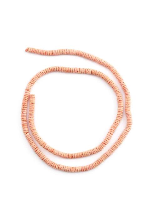 Mercan Taşı Rondela Kesim Mat Turuncu 6x2mm Doğal Taş Dizi [AB+]