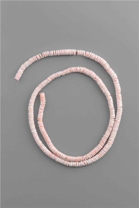 Mercan Taşı Rondela Kesim Parlak Pembe 6x2mm Doğal Taş Dizi [AB+]