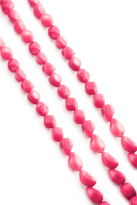 Mercan Doğal Taş Pembe Amorf Kesim 8x10mm Dizi