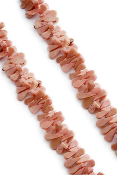 Mercan Taşı Damla Kesim Pembe 13x8mm Doğal Taş Dizi