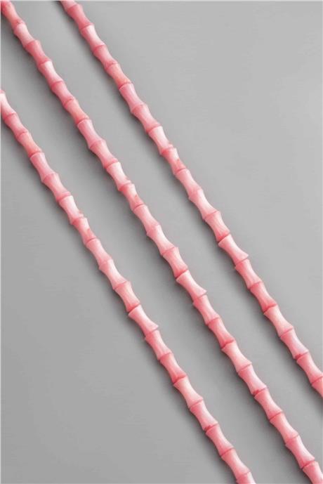 Mercan Taşı Kemik Kesim Parlak Pembe 5x8mm Doğal Taş Dizi [AA]