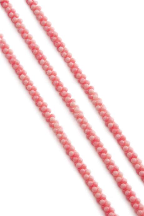 Mercan Taşı Kemik Kesim Pembe 6x3mm Doğal Taş Dizi