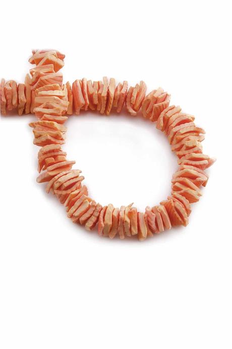 Mercan Doğal Taş Parlak Turuncu Pütürlü Dore Kesim 12x13mm Dizi [AB+]