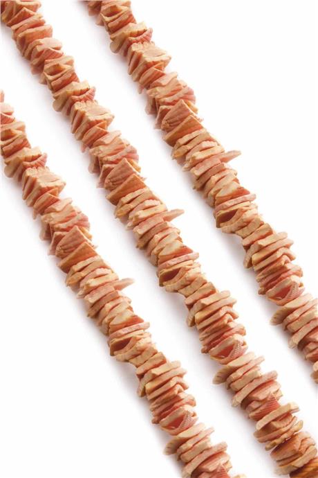 Mercan Doğal Taş Parlak Turuncu Pütürlü Dore Kesim 12x13mm Dizi [AB+]