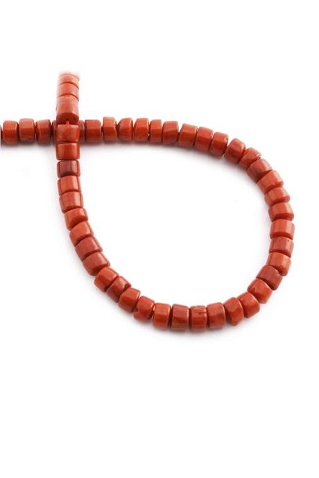 Mercan Taşı Rondela Kesim 6x4mm Doğal Taş Dizi