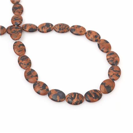 Obsidian Natural Stone 15x20mm String Of Beads