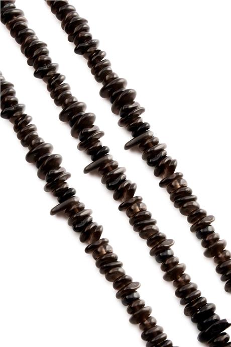 Obsidian Natural Stone Washer Cut 10x4mm String Of Beads