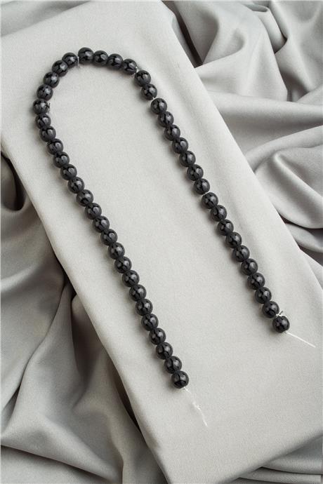 Lazerli Onyx Natural Stone Matte Globe Cut 8mm String Of Beads